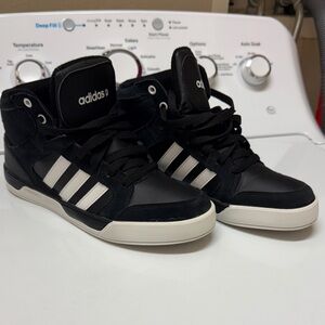 Adidas Black and White High-Tops